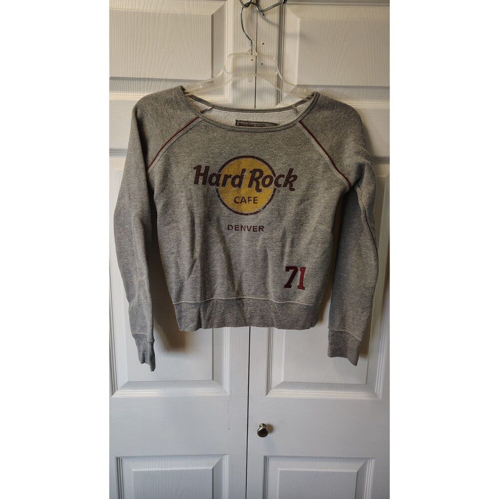 Hard Rock Cafe Denver Vintage Style Raglan Sweatshirt XS